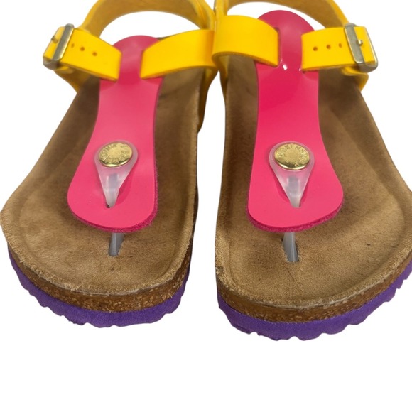Birkenstock Kids Kairo Sandals Pink Purple Adjustable Strap Rainbow EU 30 Sz 12 - Picture 4 of 8